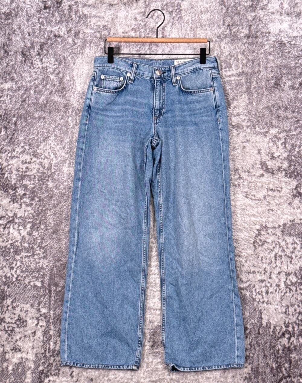 Rag & Bone Jeans 26 Womens Cam Saige Low Rise Relaxed Straight Featherweight